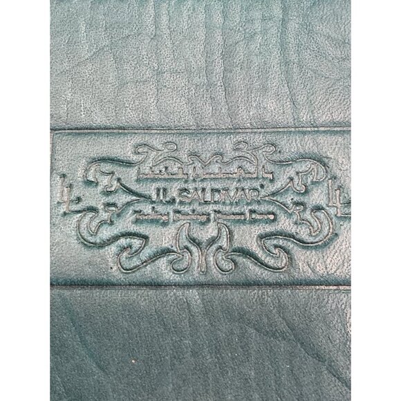 NWOT JL Saldivar Tooled Leather Hand Crafted Teal Cross Body Wallet Purse - Picture 4 of 7